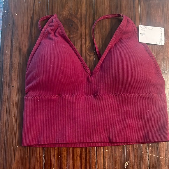 Anemone Burgundy Bralette. One size. NEW - Picture 1 of 5